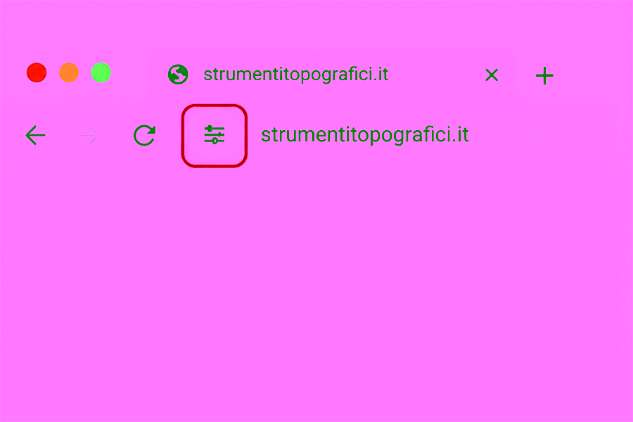apri le impostazioni del sito strumenti topografici
